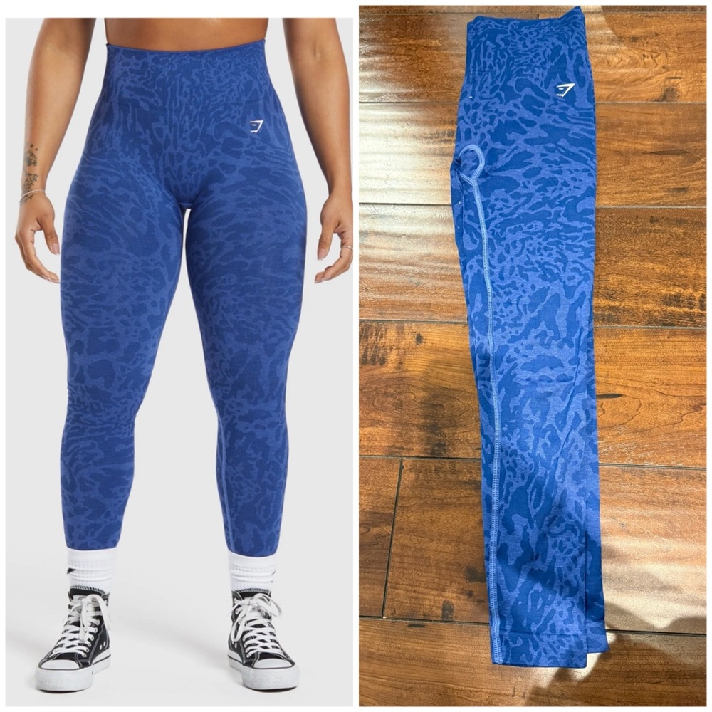 Gymshark Adapt Safari Seamless Leggings
Color: Wave Blue / Iris Blue
Size: M